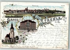 13516794 - 8405 Strehla Schule Kirche 1899