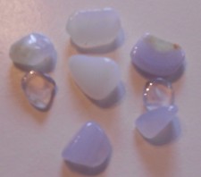 Lot blauer Chalcedon poliert Afrika  ? (X758) Schau Mal ! Kiste dazu ?