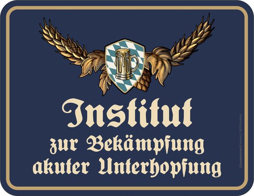 Blechschild institut zur - institut,