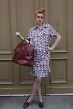 JERSEY Kleid Tageskleid Sommerkleid "50" L  60er Polyester 70er True VINTAGE 70s