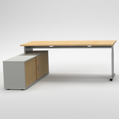Schreibtisch mit sideboard - schreibtisch,
