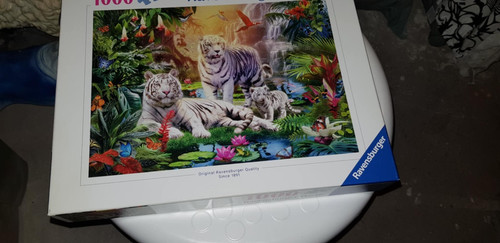 Puzzle 1000 teile weiße tiger - puzzle,