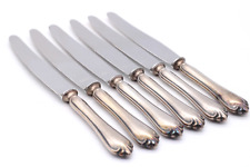 6x Martin 90 Menümesser Messer versilbert Besteck Vintage Länge 25 cm
