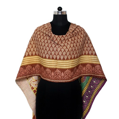 Baumwolle kantha schal - baumwolle,