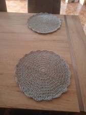 2er Set Tischset Platzset Platzmatte waschbar echte Handarbeit 33 cm