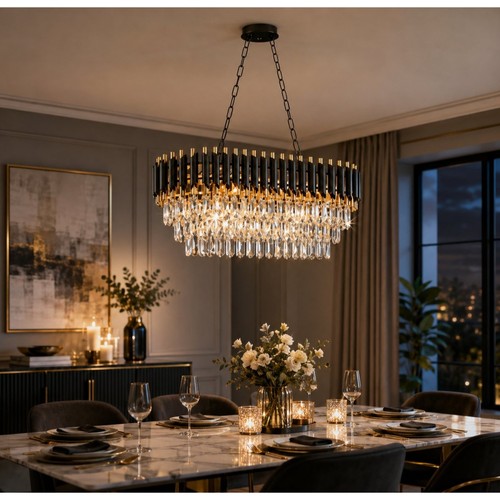 Kristall kronleuchter gold - k9,