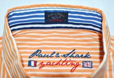 PAUL & SHARK HERREN HEMD GR. 48 wie  XXL / 2XL KURZARM * GESTREIFT * TOP ZUSTAND