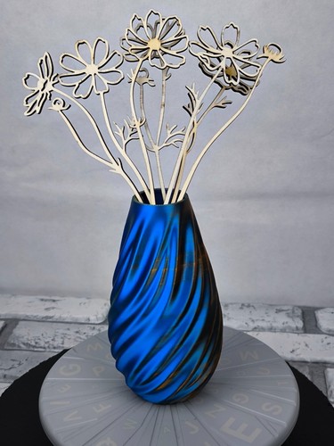 Vase trocken und kunst blumen - trocken-,