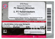 Ticket Pokal FC Bayern München - 1. FC Kaiserslautern 2013/14