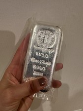 Silberbarren 1 Kg 999 Feinsilber Schweiz Argor Heraeus Fine Silver Verschweißt