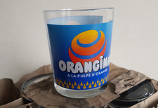 NOS Vintage Orangina Glass Drinking glass "A la Pulpe d'orange" Made in France