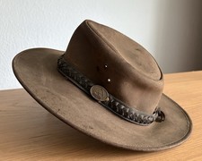 Scippis Känguru Wilsons Western Rindlederhut m geflochtenem Lederhutband braun M