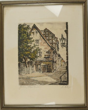 Unbekannter Künstler Farbradierung handsigniert L-2210