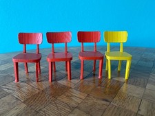 4x  Stuhl Stühle Lundby rot