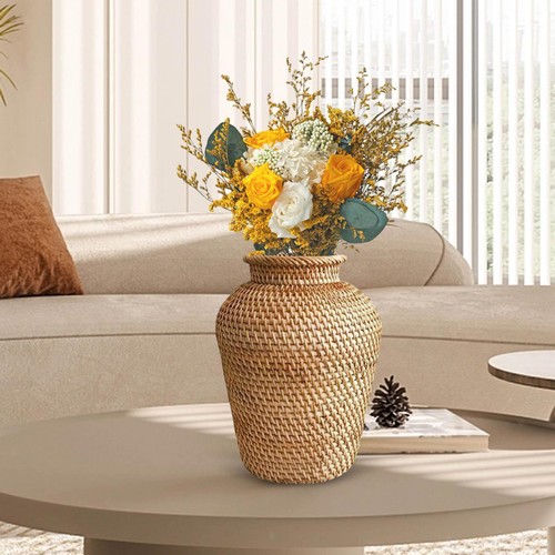 Rattan vase blumentopf - rattan-vase,,