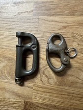 2 Karabinerhaken Bronze Maritim 