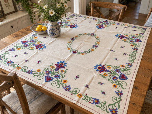 Vintage leinen tischdecke - vintage,