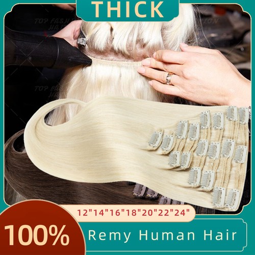 Clip human hair extensions - human,