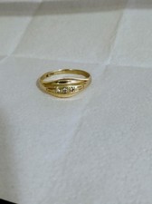 goldring 750 18 karat mit kleine achtkant Diamanten Gr.60 2,8g