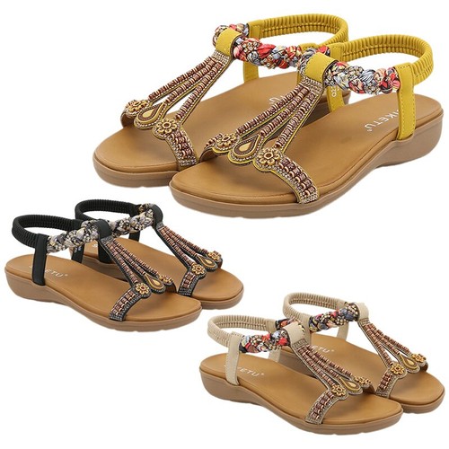 Damen sandalen glitzer bohemia - damen,