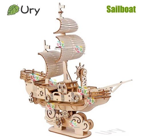 Holzpuzzle retro stil - 3d,