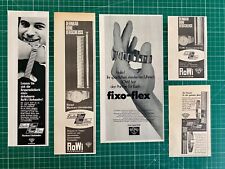 RoWi Pforzheim Armband Elasto-Fixo Fixo-Flex Vintage Werbung 5er Konvolut 1960s