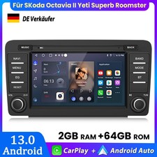 Für SKoda Octavia II Yeti Superb Roomster Android13.0 Autoradio Carplay GPS NAVI