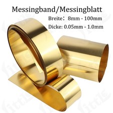 Messingfolie Messingplatte Messing Streifen Band Rolle Platte 0.05mm-1mm Dicke