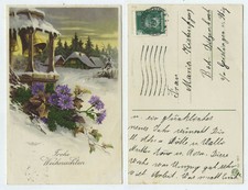 62268 - Winterlandschaft - Weihnachten - AK, gelaufen Freiburg 23.12.1927