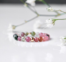 Ring Turmalin Perlen Meditationsring Geschenk Frauen Anti Stress Stretchring