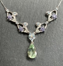 Collier Kette mit grüner