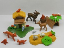 Tiere im Wald Reh Vogelhäuschen Hase + Fuchs Vogel Bauernhof Reh Maus  Playmobil