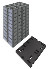 80x EuroBox Eurobehälter inkl. Rollpalette Kunststoffbox ELB 4220 40x30x22 cm