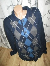 J.Witt Collection Vintage Troyer Pullover marine blau grau  gemustert Grösse 56