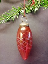 Großer zapfen rot - rot, glas