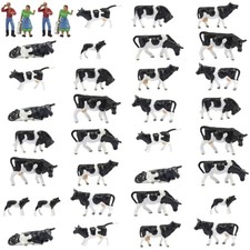 36 bunte Kühe und Rinder Figuren - 1:87 Spur H0 für kreative Modellbau-Projekte