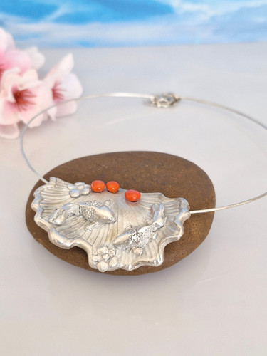 Phantastisches collier silber - collier,