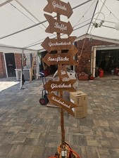 Wegweiser Hochzeit Brautpaar Deko Party Geburtstag Vintage Schild