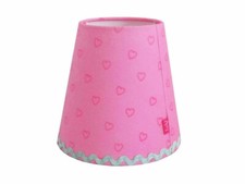 Lampenschirm Rosa mit Herzen
