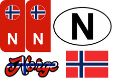 Norwegen Aufkleber Karte 5 St