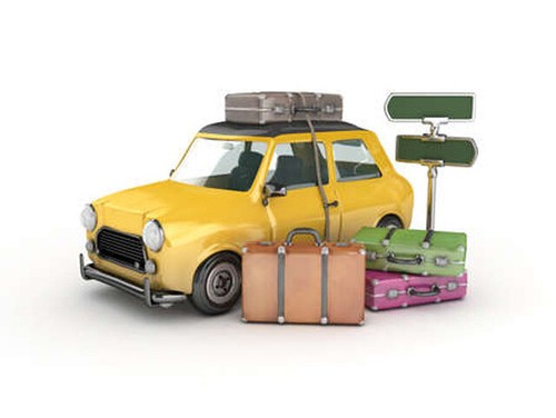 Wandbild gelbes auto und - wandbild:, 3d