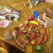 Kaufladenzubehör von Haba usw und Bäckereiwaren für Kaffee Kaufladen Sortiment