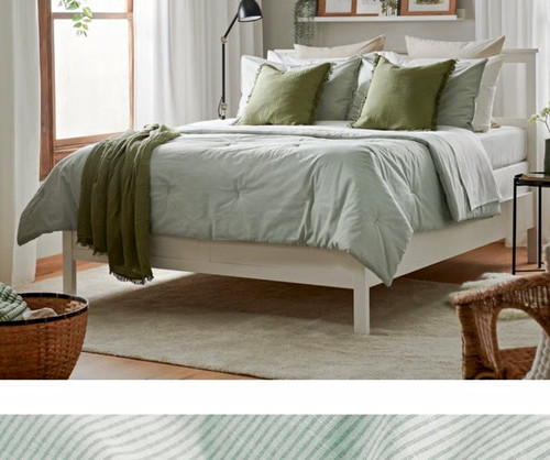 Ikea full double green - ikea, white