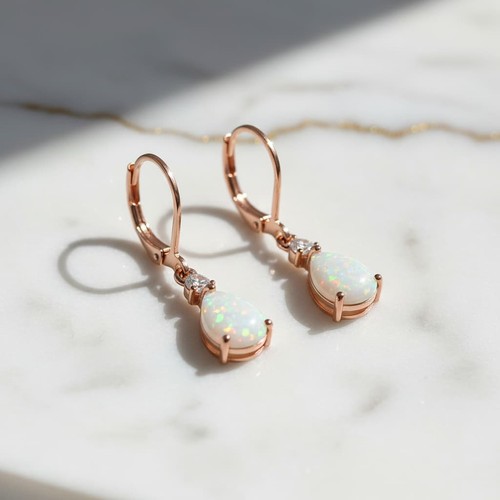 Opal ohrringe roségold - ohrringe, –