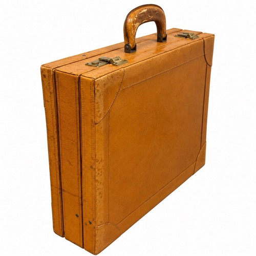 Vintage leder aktenkoffer - vintage,
