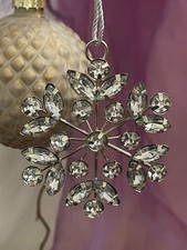 Schneeflocke Stern aus Metall /Steinchen Weihnachtsdekoration Weihnachtsschmuck