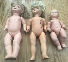 Konvolut drei alte Puppen