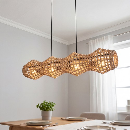 Pendelleuchte rattan esstisch - pendelleuchte,