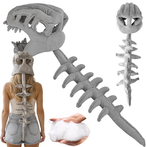 Dinosaurier skelett kopfhaube - dinosaurier,
