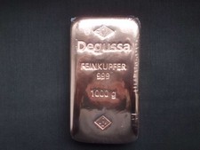 Degussa Kupferbarren  1 Kg